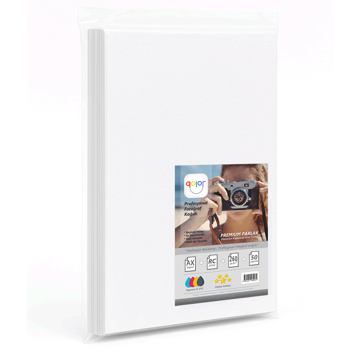 qolor Profesyonel Parlak Fotoğraf Kağıdı 260gsm 50yp