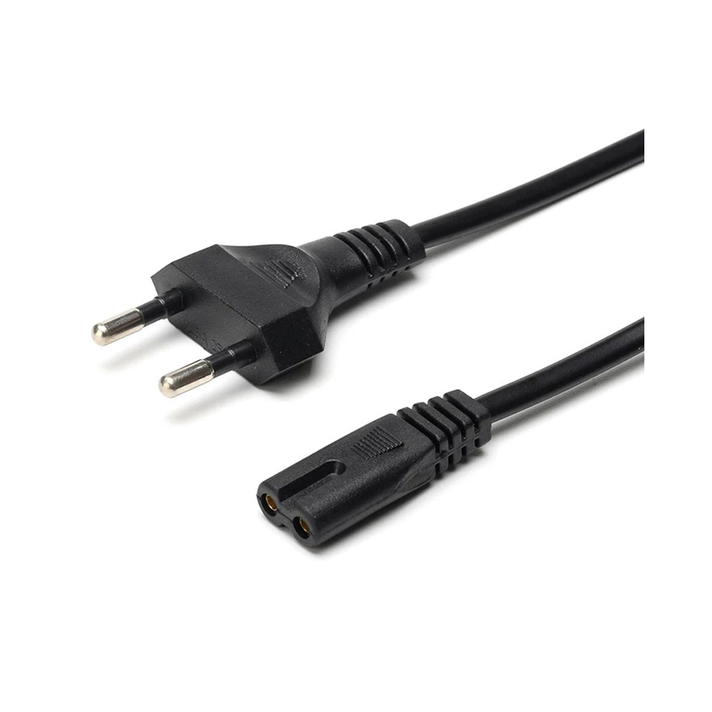 Yazıcı Güç Kablosu 220V 2 Pinli TV ve PS4 Uyumlu Teyp Fiş (1.5m)