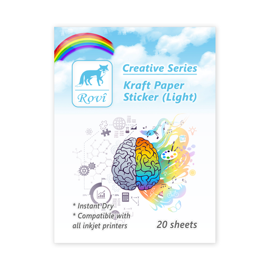 Rovi Creative Kraft Etiket - Açık Renk 20yp