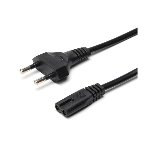 Yazıcı Güç Kablosu 220V 2 Pinli TV ve PS4 Uyumlu Teyp Fiş (1.5m)